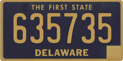 DE license plate 635735