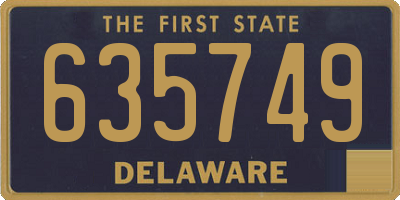 DE license plate 635749