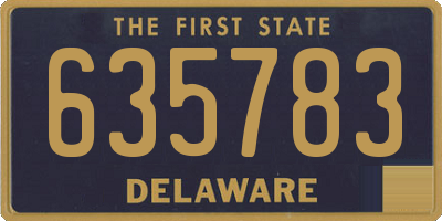 DE license plate 635783