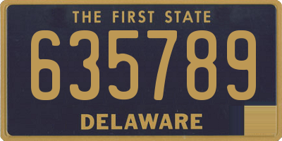 DE license plate 635789