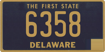 DE license plate 6358