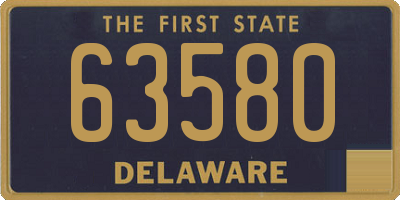 DE license plate 63580