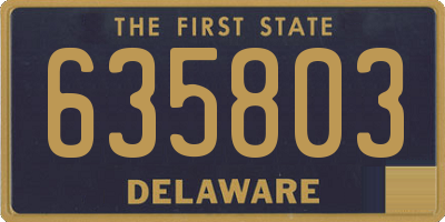 DE license plate 635803