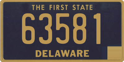 DE license plate 63581