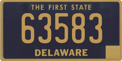 DE license plate 63583