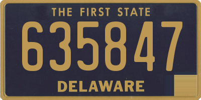 DE license plate 635847