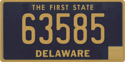 DE license plate 63585