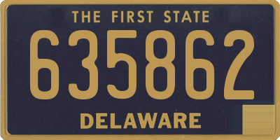 DE license plate 635862