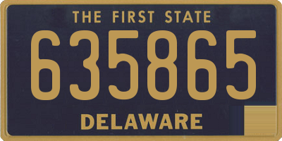 DE license plate 635865