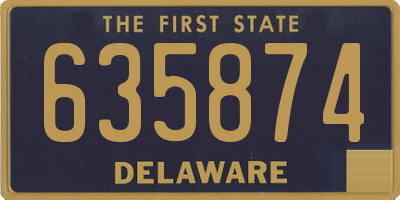 DE license plate 635874