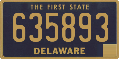 DE license plate 635893