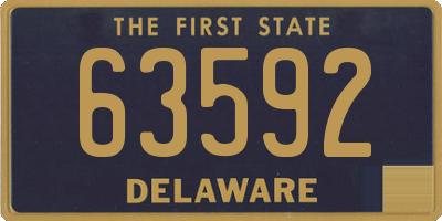 DE license plate 63592