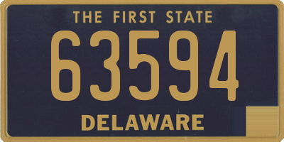 DE license plate 63594