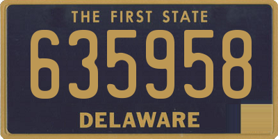 DE license plate 635958