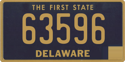 DE license plate 63596