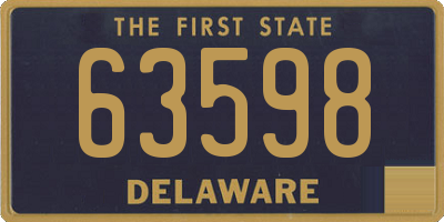 DE license plate 63598