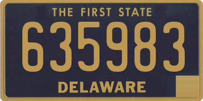 DE license plate 635983