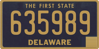 DE license plate 635989