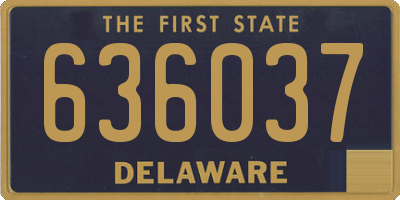DE license plate 636037