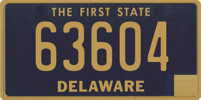 DE license plate 63604