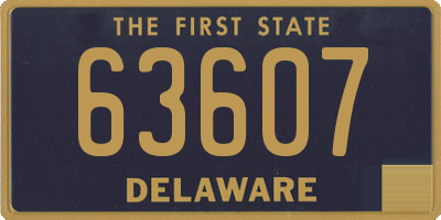 DE license plate 63607