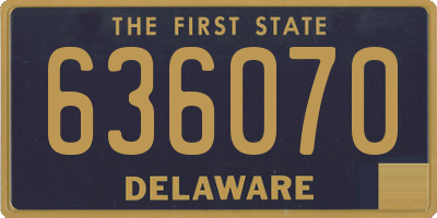 DE license plate 636070