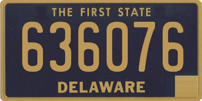 DE license plate 636076