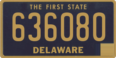 DE license plate 636080