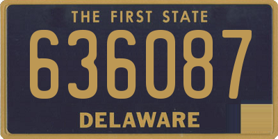 DE license plate 636087