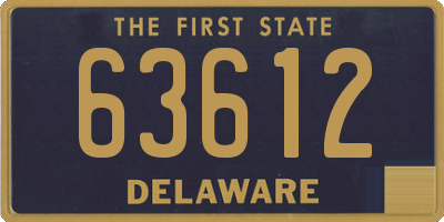 DE license plate 63612