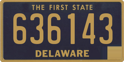DE license plate 636143