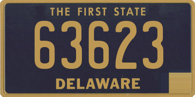 DE license plate 63623