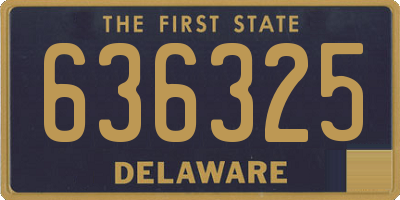 DE license plate 636325