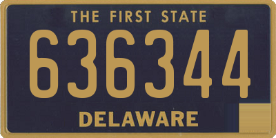 DE license plate 636344