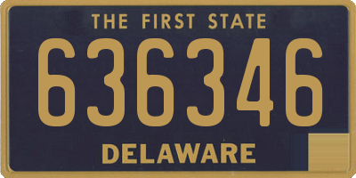 DE license plate 636346