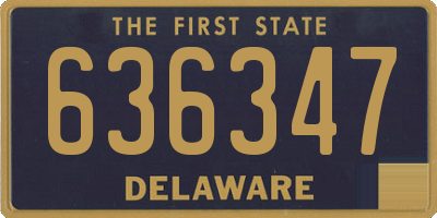 DE license plate 636347