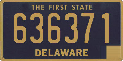 DE license plate 636371