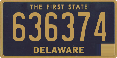 DE license plate 636374