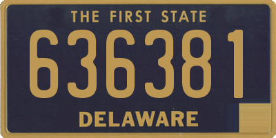 DE license plate 636381
