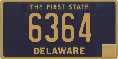 DE license plate 6364