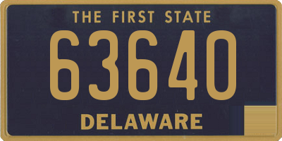 DE license plate 63640
