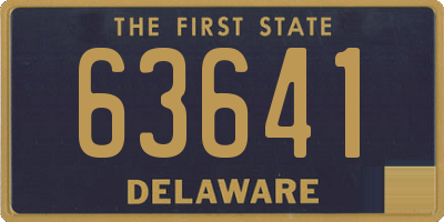 DE license plate 63641