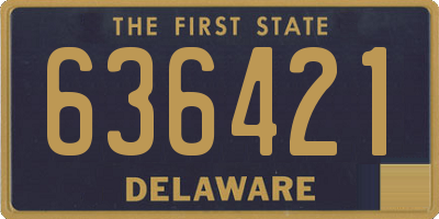 DE license plate 636421
