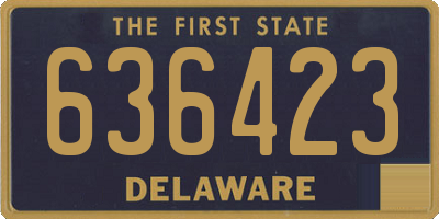 DE license plate 636423