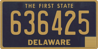 DE license plate 636425