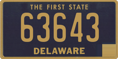 DE license plate 63643