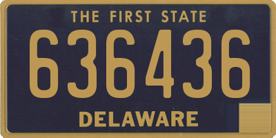 DE license plate 636436