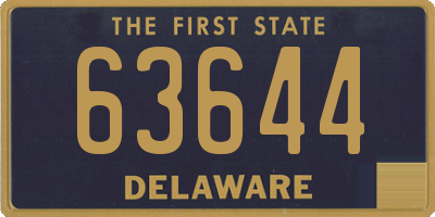 DE license plate 63644