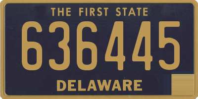 DE license plate 636445