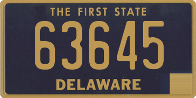 DE license plate 63645